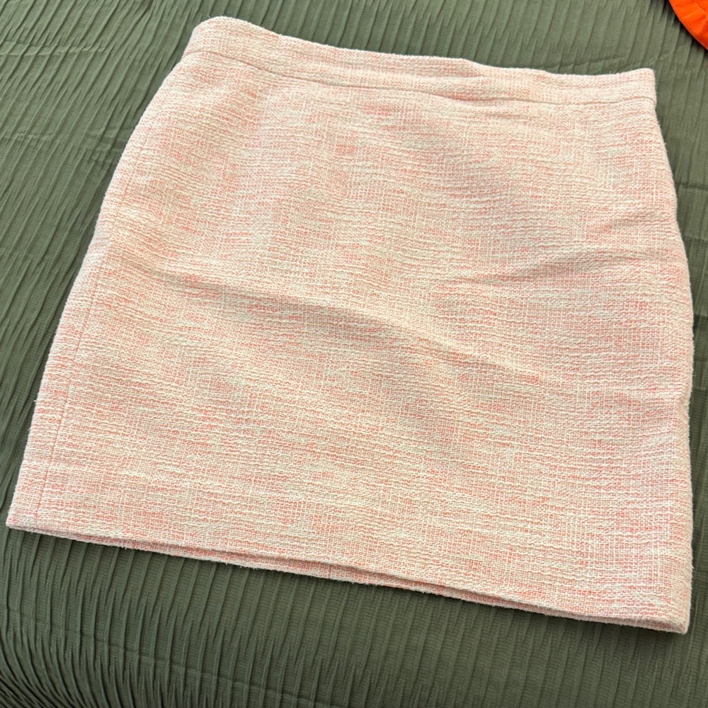 J. Crew Light Pink Tweed Mini Skirt